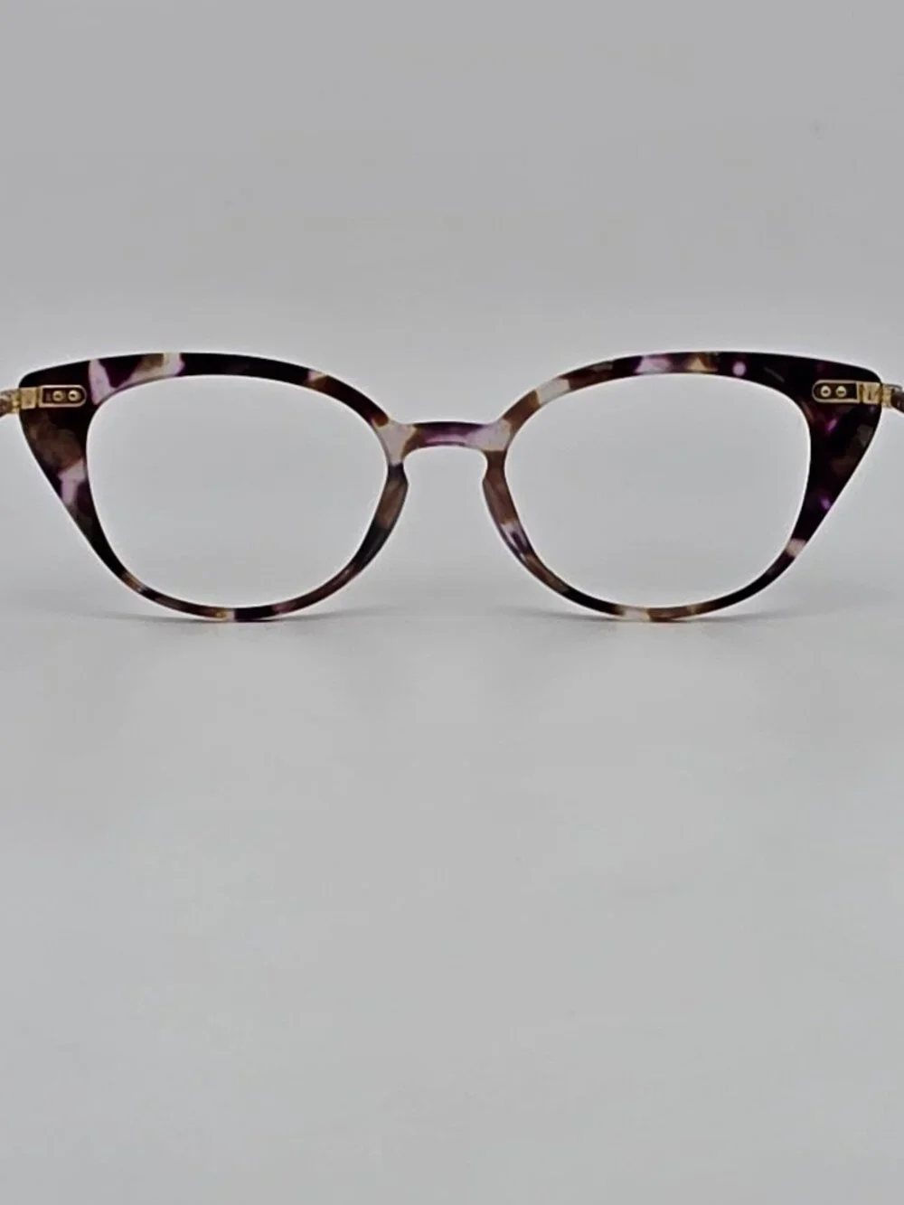 Krewe Optical Emma Stardust Purple Tortoise Cat Eye Eyeglasses Frame 50-18-138